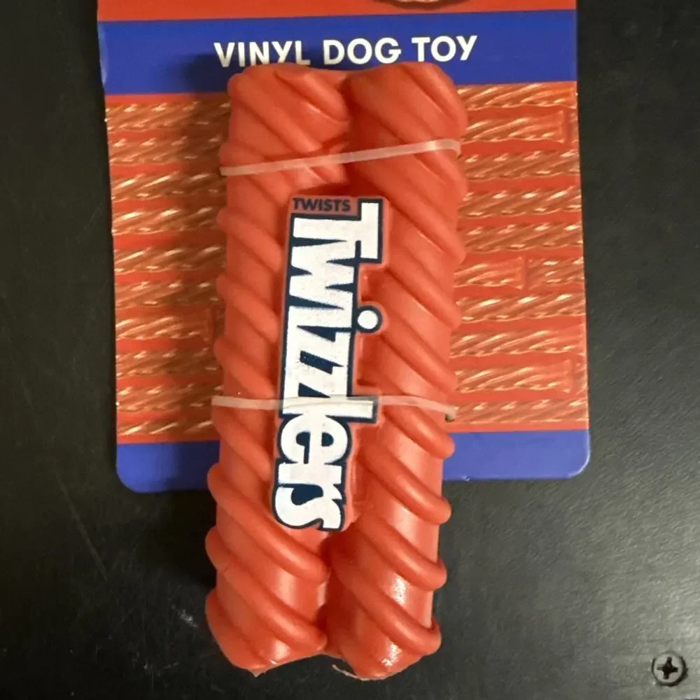 Twizzlers Red Vinyl Squeaky Pet Dog Toy NEW Fast Free Shipping! 🐶